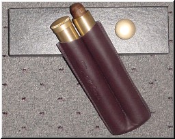 Cigar Classics #5465 Pocket Humidor Double 54x6.5in. Burgundy & Gold Cigar Cases